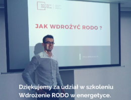 Dziękujemy za udział w szkoleniu Wdrożenie RODO w energetyce