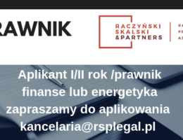 Zapraszamy do rekrutacji – prawnik / aplikant