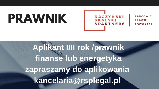 Zapraszamy do rekrutacji – prawnik / aplikant