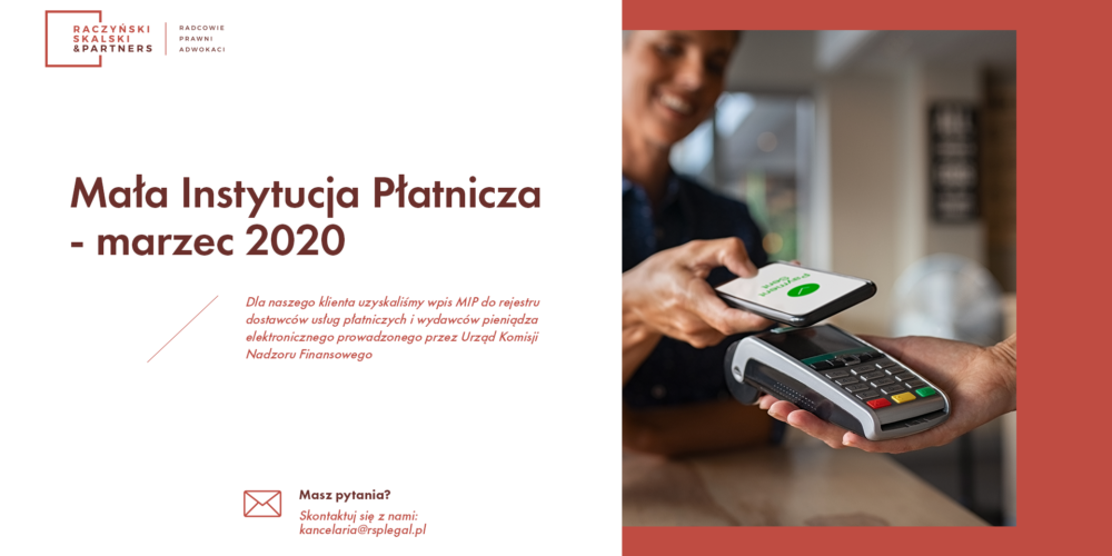 Uzyskaliśmy wpis Małej Instytucji Płatniczej w rejestrze KNF
