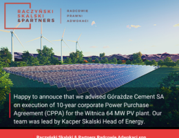 Doradzaliśmy przy największej umowie Corporate PPA w Polsce