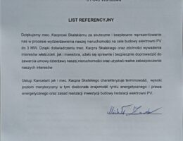 Doradzaliśmy przy zawarciu jednej z największych w Polsce umów dzierżawy nieruchomości pod elektrownię fotowoltaiczną