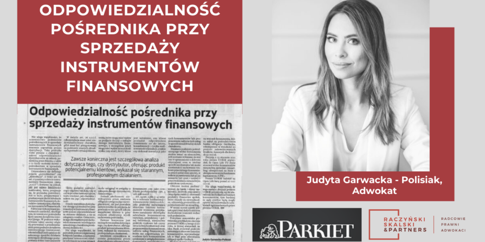 Odpowiedzialność pośrednika przy sprzedaży instrumentów finansowych