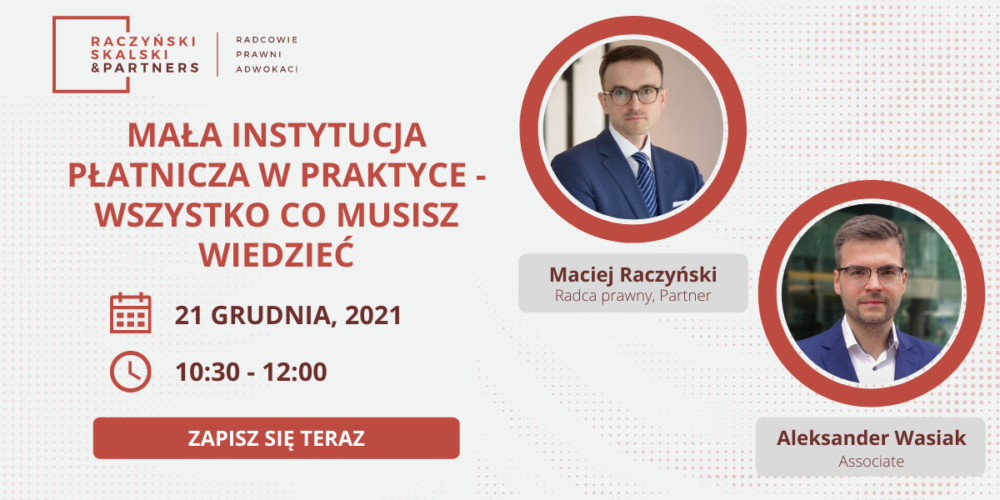 MAŁA INSTYTUCJA PŁATNICZA W PRAKTYCE – WEBINAR