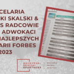 Kancelaria Raczyński Skalski & Partners Radcowie Prawni Adwokaci wśród Najlepszych Kancelarii ForBES 2023