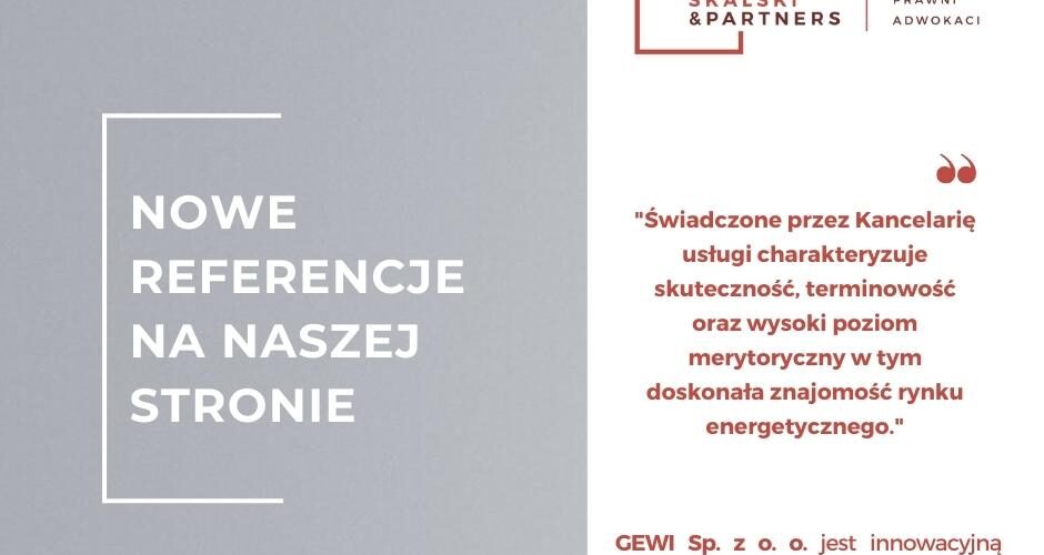 NEW TESTIMONIALS FROM OUR CLIENT – GEWI SP. Z O. O.