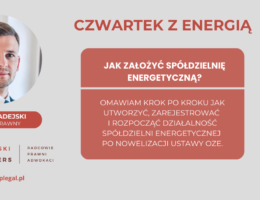Czwartek z Energią – Jak założyć spółdzielnię energetyczną?