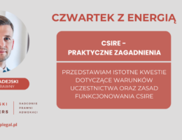 Energy Thursday: CSIRE – practical issues