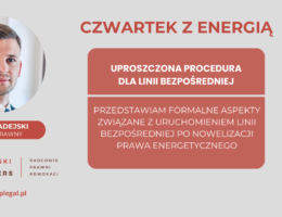 Energy Thursday: Simplified procedure for direct line