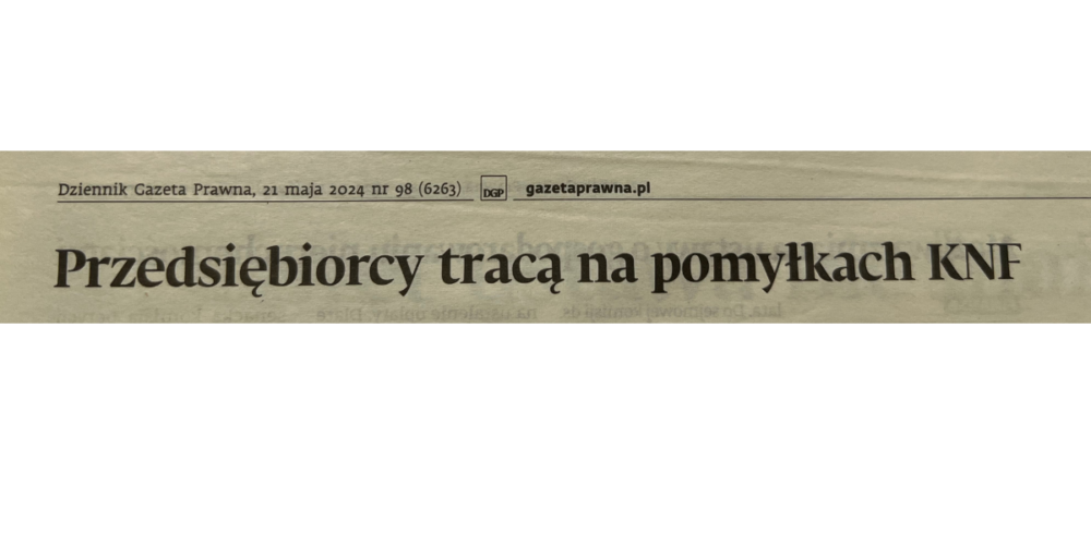 Komentarz mec. Macieja Raczyńskiego dla Dziennika Gazety Prawnej