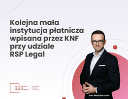 Kolejny wpis na listę małych instytucji płatniczych (MIP)