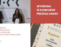 Praca magisterska Zofii Zborowskiej uznana za najlepszą w konkursie zorganizowanym przez Prezesa UOKIK.